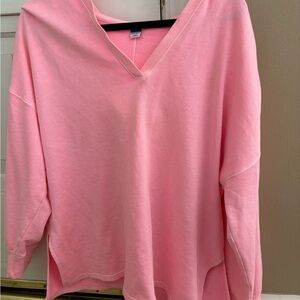old navy pink flowy hoodie